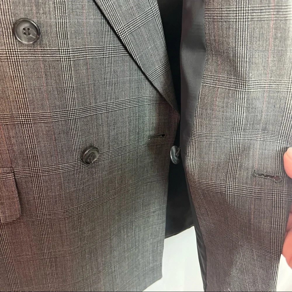 Hardy Amies London Wool Gray Blazer Jacket, size 44